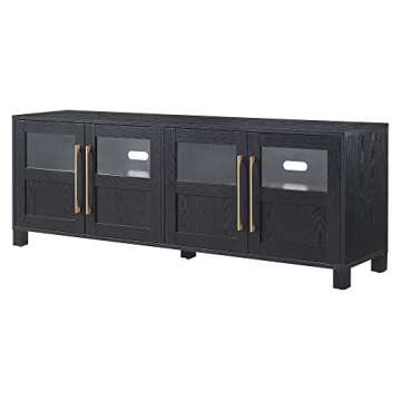 Henn&Hart Holbrook TV Television-Stands, 68" Wide, Black Grain
