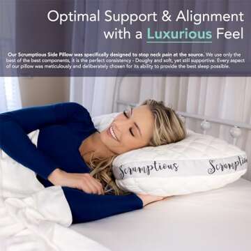 Honeydew Scrumptious Cooling Side Sleeping Pillow with Free Pillowcase | Best for Side Sleepers- Nec...