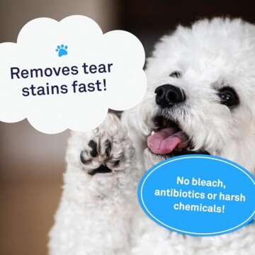 Petpost | Tear Stain Remover for Dogs - Best Natural Eye Treatment for White Fur - Soothing Coconut ...