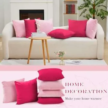Berlune Velvet Throw Pillow Covers - Elegant 6 Pcs for Home Decor