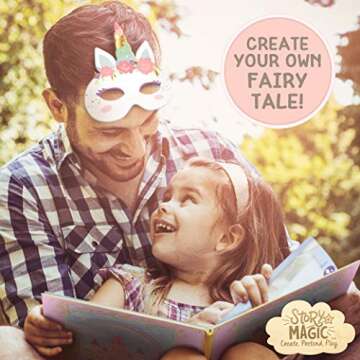 Story Magic Storybook Maker by Horizon Group USA, Create Your Own Stories, Hardcover Storybook, Includes Stickers, Markers, Punch Outs, Unicorn Mask, 200+ Storytelling Materials, Perfect for Ages 4+