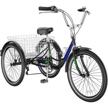 Slsy 7-Speed Adult Tricycle - 20, 24, & 26-Inch Cargo Cruiser