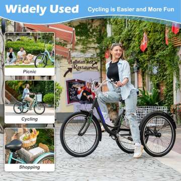 Slsy 7-Speed Adult Tricycle - Comfortable & Versatile