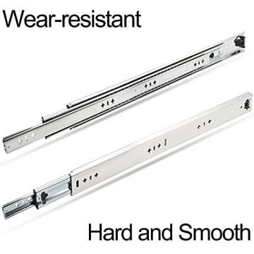 KCOLVSION 22 Inch Heavy Duty Drawer Slides - 260 Lb Capacity with Stainless Screws