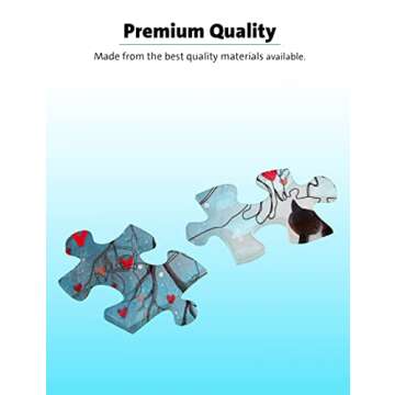 Dxles Valentines Day Decorations Gift, 500 Piece You are My Missing Round Shape Jigsaw Puzzle for Adults, Couples and Friends