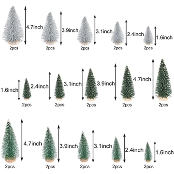 Artiflr 30PCS Mini Christmas Trees for Holiday Decor