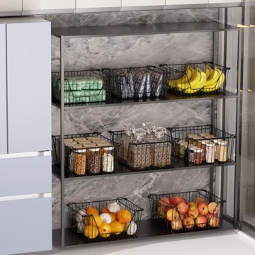 Blitzlabs Stackable Wire Baskets for Home Organization