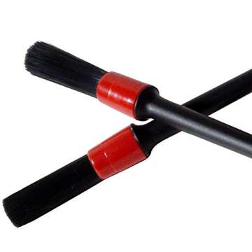 bzczh Car Detailing Brushes - Detail Brush 6 Piece Set for Cleaning Automotive Wheels, Rims, Interior and Exterior