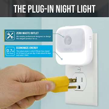 ZISUYU Motion Sensor Night Light - Dual Colors & Dimmable