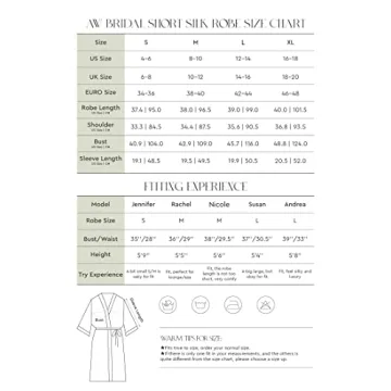 Luxurious AW BRIDAL Silk Robe with Lace Trim for Women
