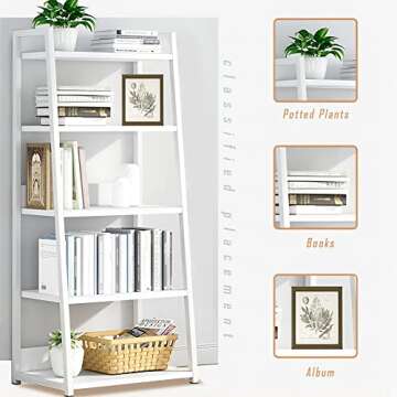 IOTXY 4 Tier Open Bookshelf for Stylish Spaces