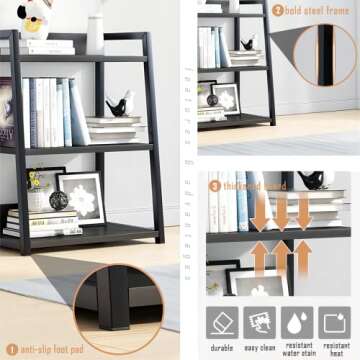 IOTXY 4 Tier Open Bookshelf for Stylish Spaces