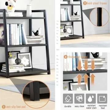 IOTXY 4 Tier Open Bookshelf for Stylish Spaces