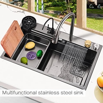 Stylish NOYHHAV Waterfall Kitchen Sink for Modern Homes