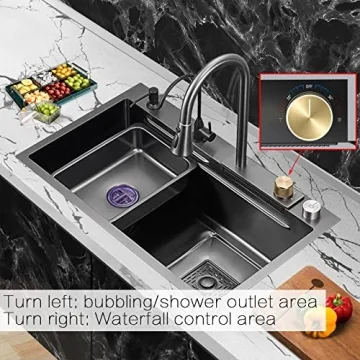 Stylish NOYHHAV Waterfall Kitchen Sink for Modern Homes
