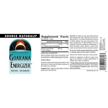 Source Naturals Guarana Energizer - Natural Energy Boost