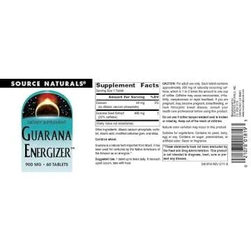 Source Naturals Guarana Energizer - Natural Energy Boost