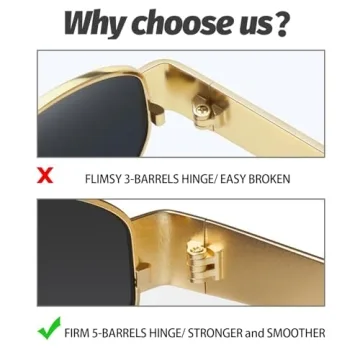 BUTABY Retro Oval Sunglasses for Women Men Designer Trendy Sun Glasses Classic Shades UV400 Protection Gold Grey& Gold Brown