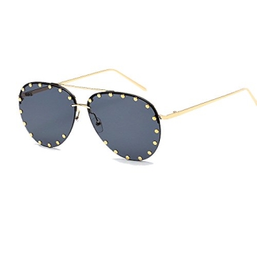 Stylish BVAGSS Rimless Oversized Sunglasses with UV400 Protection
