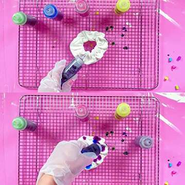 10 Pack White Cotton Scrunchies for Tie Dye Hair Elastic Hair Ties Pony Tail Holder for Party