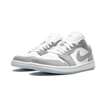 Jordan Womens WMNS Air Jordan 1 Low DC0774 105 White/Wolf Grey - Size 7.5W