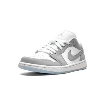 Jordan Womens WMNS Air Jordan 1 Low DC0774 105 White/Wolf Grey - Size 7.5W