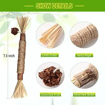 BAWAN Silvervine Cat Chew Toys for Healthy Play