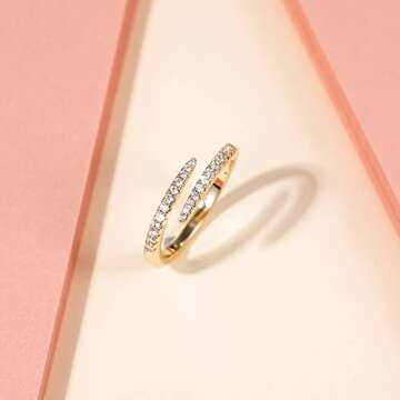 EAMTI Stackable 2mm Gold Wedding Band for Women