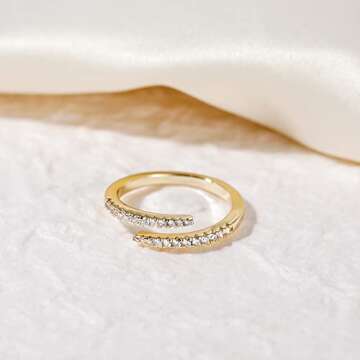 EAMTI Stackable 2mm Gold Wedding Band for Women