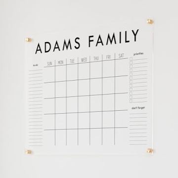 Customized Large Acrylic Dry Erase Wall Calendar
