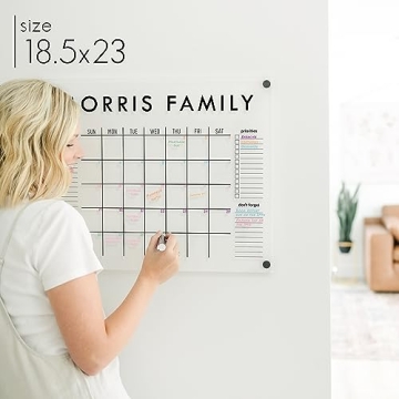Customized Large Acrylic Dry Erase Wall Calendar