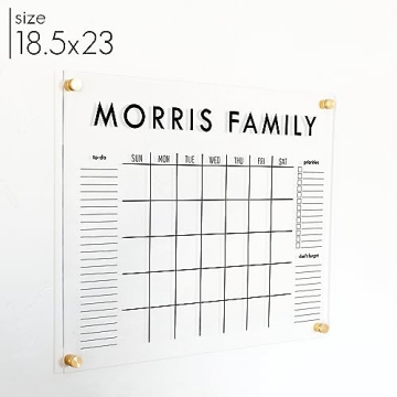 Customized Large Acrylic Dry Erase Wall Calendar