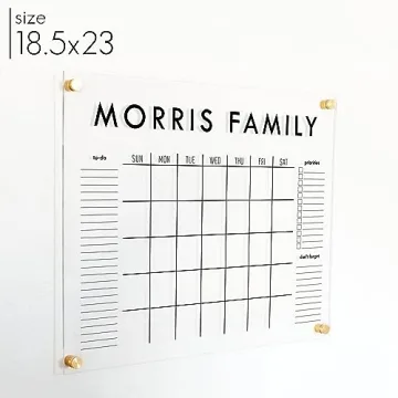 Customized Large Acrylic Dry Erase Wall Calendar