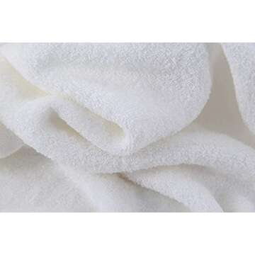 BAMBOO QUEEN 2 Pack Baby Bath Towel - Rayon Made from Bamboo, Ultra Soft Hooded Towels for Kids - X Large Size for 0-7 Yrs (White and Brown, 37.5 x 37.5 Inch)