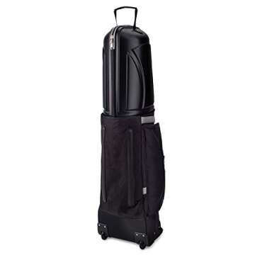 Founders Club Golf Travel Cover Luggage for Golf Clubs with ABS Hard Shell Top Travel Bag (Black)