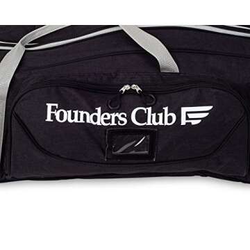 Founders Club Golf Travel Cover Luggage for Golf Clubs with ABS Hard Shell Top Travel Bag (Black)