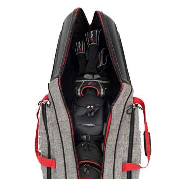 Founders Club Golf Travel Cover Luggage for Golf Clubs with ABS Hard Shell Top Travel Bag (Black)