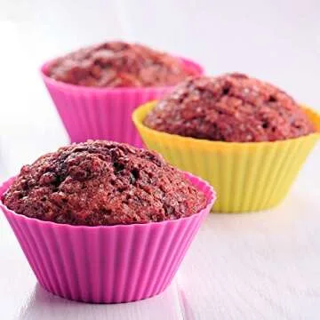 Vibrant Silicone Muffin Cups - Easy to Clean & Reusable