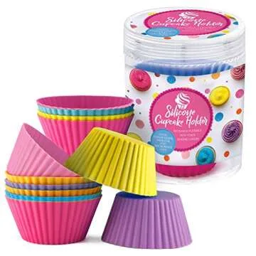Vibrant Silicone Muffin Cups - Easy to Clean & Reusable