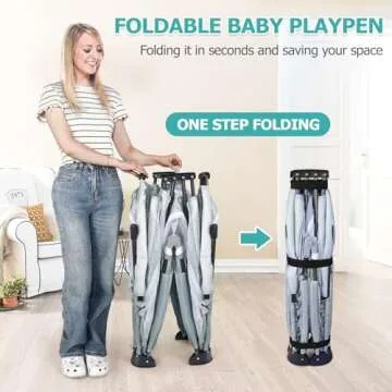 OCATO Baby Playpen: Foldable Playpen for Babies and Toddlers Large Play Pen Portable Playpen Fence I...