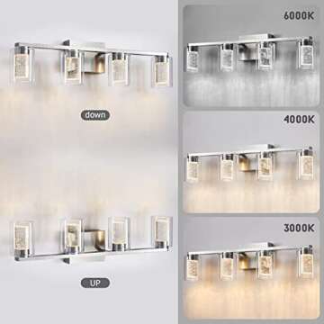 SADENICEL 4-Light Dimmable Bathroom Light Fixtures