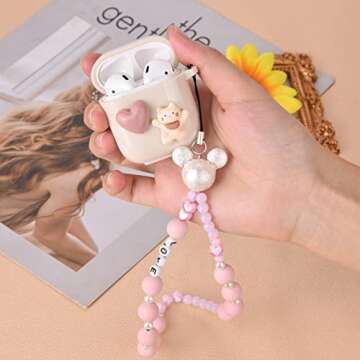 Cute Love Heart Cat AirPod Case for Women and Girls