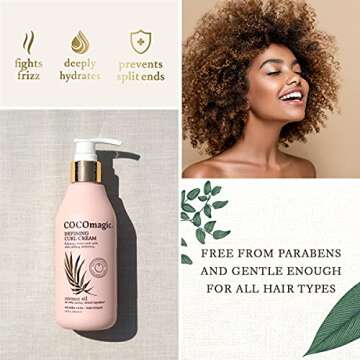 Cocomagic Defining Curl Cream for Curly Hair | Paraben Free