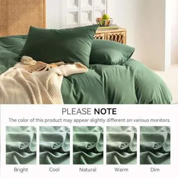 Ventidora Green Queen Duvet Cover Set - Luxury Organic Cotton