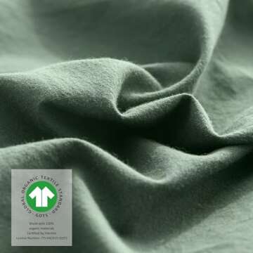 Ventidora Green Queen Duvet Cover Set - Luxury Organic Cotton