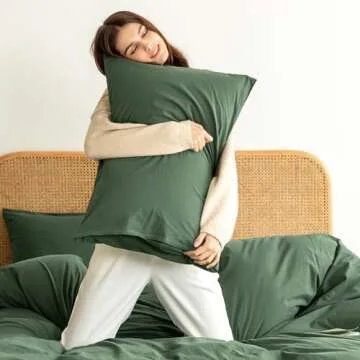 Ventidora Green Queen Duvet Cover Set - Luxury Organic Cotton