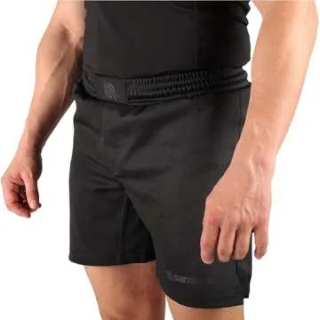 Sanabul Essential MMA Shorts for Men Boxing No Gi Jiu Jitsu Grappling BJJ Shorts, Black 32 inch W