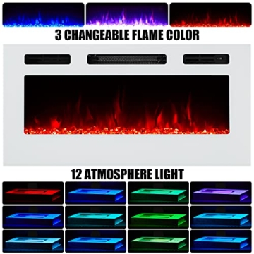 AMERLIFE TV Stand & Fireplace for TVs up to 80" - Modern Design