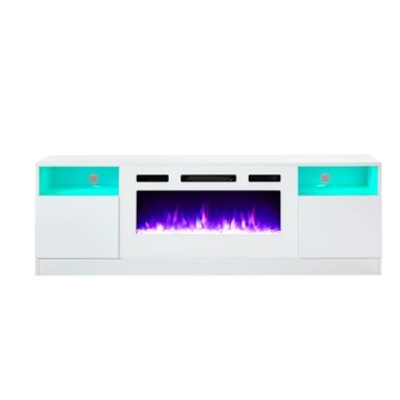 AMERLIFE TV Stand & Fireplace for TVs up to 80" - Modern Design