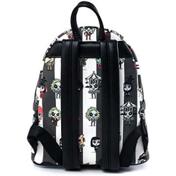 Loungefly Beetlejuice Chibi All Over Print Womens Double Strap Shoulder Bag Purse